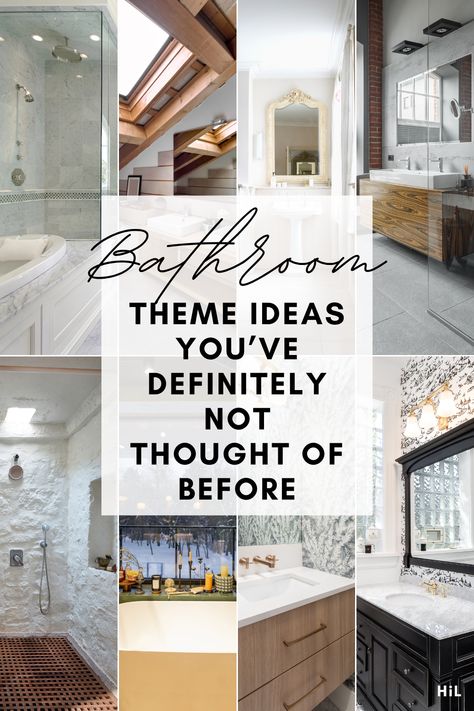 Looking for bathroom designs that'll impress every single guest? Some ideas are just too obvious, but not these - check out of 8 of the most underhyped bathroom theme ideas! #cutebathroomthemes Bathroom Theme Ideas, Bathroom Theme, Bathroom Decor Luxury, Bathroom Themes, Bathroom Decor Apartment, Bathroom Inspiration Decor, Apartment Bathroom, Bathroom Designs, The Hype