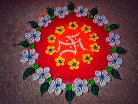 Rangoli Panchuka Rangoli Designs, Rangoli Designs Ideas, Rangoli Designs For Beginners, Easy Rangoli Design, Special Rangoli, Easy Rangoli Designs, Easy Rangoli, Rangoli Design, Simple Rangoli