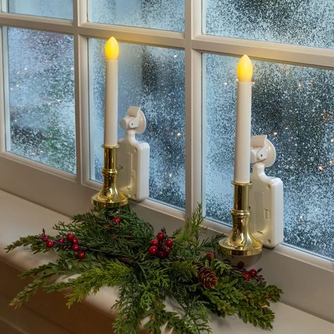 Window Candle Lights, Led Window Candles, Window Candle, Solar Windows, Window Candles, Christmas Window Decorations, Outdoor Christmas Lights, Flameless Candles, Christmas Window