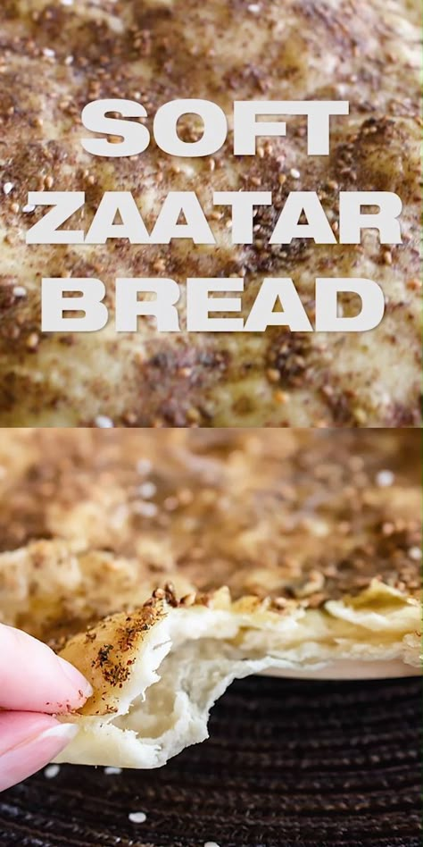 Zaatar Bread Recipe, Lebanese Pizza, Levantine Food, Manakish Recipe, Flatbread Breakfast, Zaatar Bread, Zatar Recipes, Zaatar Seasoning, Middle Eastern Recipes Arabic Food