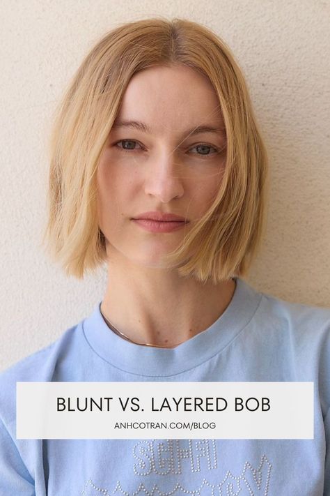 As trends continually circulate, the debate between the blunt bob and the layered bob remains a hot topic among hairstyle enthusiasts. Anh is breaking down the key differences, styling options, and maintenance requirements for these two popular bob styles. Understanding the Blunt and Layered Bob The most significant distinction between a blunt bob and a […] Textured Bob Fine Hair, Bob With Wavy Hair, Lived In Bob, Flicky Bob, Bob For Oval Face, Fine Hair Bobs, Bob For Thick Wavy Hair, Lob Haircut Side Part, Chin Length Layered Hair