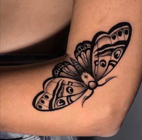 Black And Gray Moth Tattoo, Butterfly Heart Tattoo, Sleeve Filler, Moth Tattoo Design, Left Arm Tattoos, Whimsical Tattoos, Wrist Tattoo Designs, American Traditional Tattoo Ideas, Traditional Tattoo Ideas