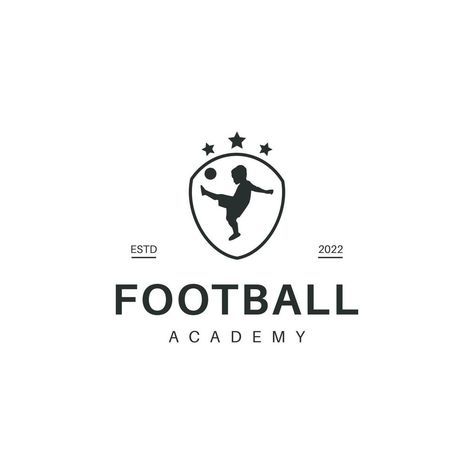 Football soccer academy sport logo design Football Academy Logo Design, Football Logos Design Ideas, Sports Academy Logo, Football Logo Design, Football Academy, Soccer Academy, Academy Logo, Sport Logo Design, Sport Logo