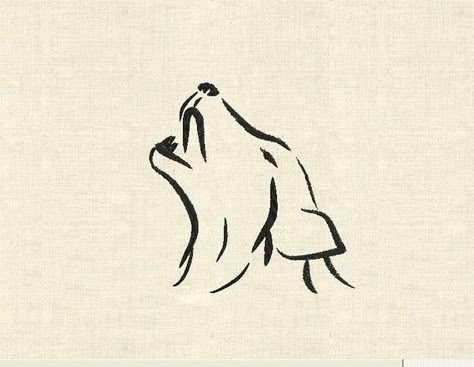 Simple Wolf Tattoo, Wolf Drawing Easy, Howling Wolf Tattoo, Drawings With Meaning, Badass Drawings, Cute Wolf Drawings, Wolf Sketch, Wolf Painting, Wolf Drawing