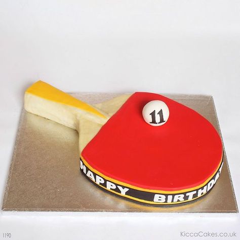 Table Tennis Cake Design, Table Tennis Birthday Cake, Ping Pong Cake Ideas, Table Tennis Cake, Ping Pong Cake, Ping Pong Party, Tennis Cake, Bat Cake, 12 Cake