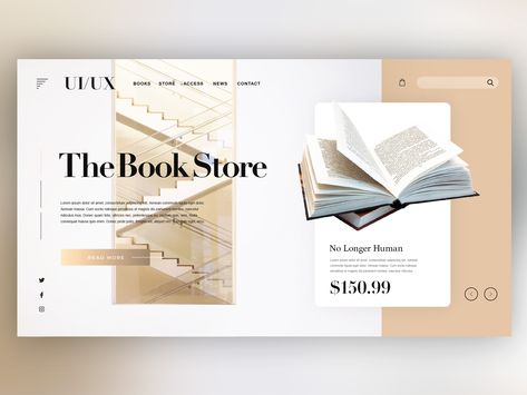 📖Book Store Website ｜Daily Ui Design by Kenichi Kuroda Book Store Website, Web Design Books, Logo Design Women, Web Design Websites, Speculative Design, Publishing Design, Ui Design Trends, Portfolio Website Template, Creative Website Design