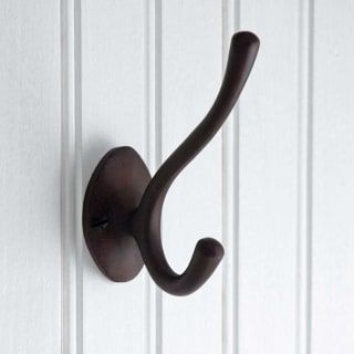 Signature Hardware 223601 Bronze Patina Solid Bronze Double Coat Hook with Oval Backplate Mudroom Hooks, Decorative Coat Hooks, Mirror Hooks, Farmhouse Mudroom, Pedestal Tub, Fall Bathroom, Acrylic Cabinets, Hat Hooks, Bronze Patina