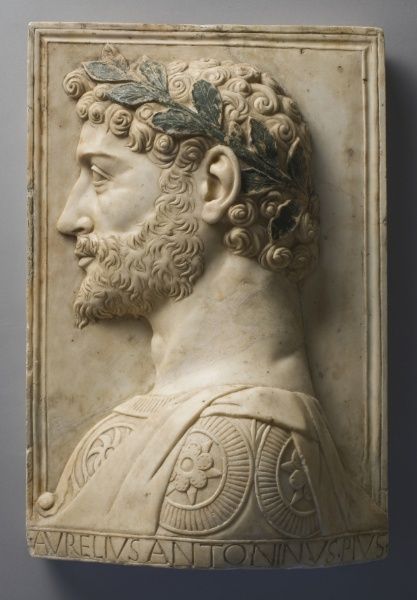 Gregorio di Lorenzo  -  Aurelius Antoninus Pius, late 1400s, marble, h: 50.5 cm. | Cleveland Museum of Art Robert Campin, Sol Invictus, Antoninus Pius, Sculpture Photography, Nice Room, Italian Sculptors, Roman Statue, Ancient Statues, Cleveland Museum Of Art