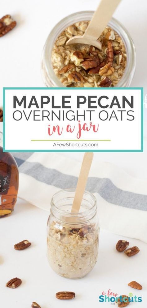 Pecan Overnight Oats, Dairy Free Overnight Oats, Oats In A Jar, Overnight Oats In A Jar, Oats Overnight, Overnight Oatmeal Recipes, Fall Recipes Pumpkin, Oat Recipes Healthy, Overnight Oats Recipe Healthy