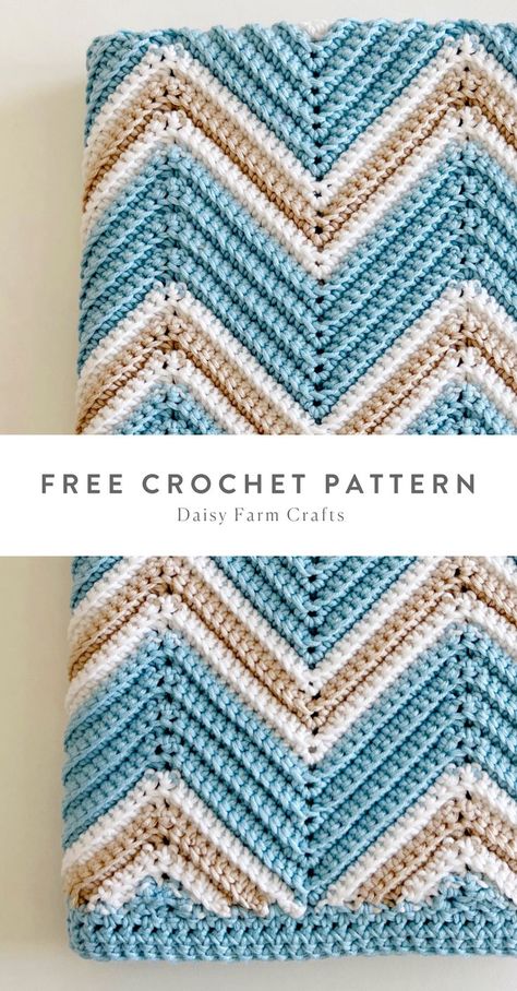 Crochet Ripple Afghan Pattern, Chevron Crochet Blanket Pattern, Chevron Crochet Patterns, Modern Haken, Crochet Ripple Afghan, Crochet Ripple Pattern, Crochet Blanket Tutorial, Crochet Blanket Chevron, Crochet Ripple Blanket