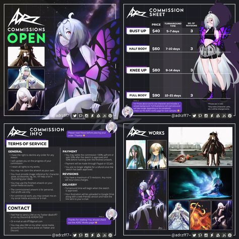 Commission Prices Sheet, Art Commissions Template, Comissions Art Template, Art Commission Sheet Template, Artist Commission Sheet, Comissions Art Sheet, Commission Sheet Reference, Commission Template, Commission Sheet