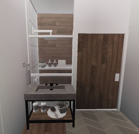 2x2 Bathroom Bloxburg, 2x2 Bloxburg Bathroom, Mini Bathroom Ideas, Bloxburg Rooms, Bloxburg Building, Roblox House, Blocksburg Room Ideas￼, Bloxburg Houses, House Decorating Ideas Apartments