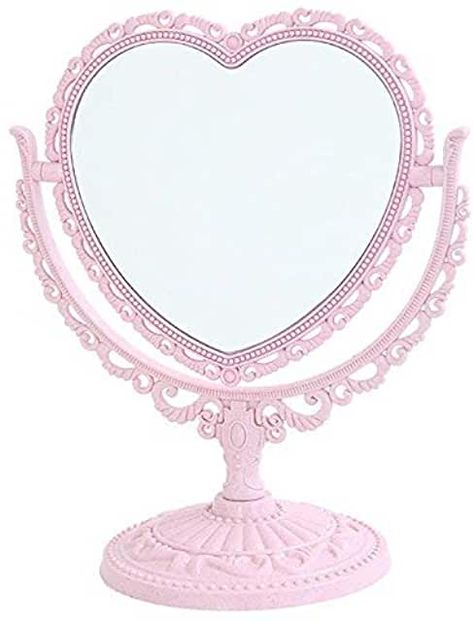 Heart Shaped Mirror, Vanity Makeup Mirror, Princess Decorations, Bedroom Dressing, Heart Mirror, Bedroom Dressing Table, Beauty Mirror, Shaped Mirror, Vanity Makeup