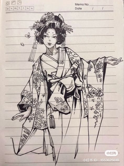 Aesthetic Japanese Drawings, Japanese Lady Drawing, Chinese Aesthetic Drawing, Traditional Ink Art, Traditional Drawings Sketches, How To Draw Japanese, Japanese Culture Drawing, Chinese Art Sketch, Japanese Style Art Illustrations