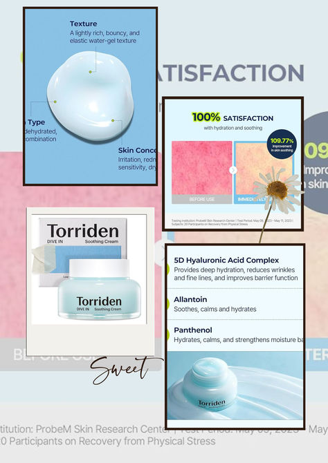 Torriden DIVE-IN Hyaluronic Acid Soothing Cream 3.38 fl oz | Revitalizing Facial Moisturizer for Sensitive, Dry Skin | Fragrance-free, Alcohol-free, No Colorants | Vegan, Cruelty-Free Fragrance Free, Facial Moisturizer, Alcohol Free, Makeup Skin Care, Skin Makeup, Fragrance Free Products, Hyaluronic Acid, Dry Skin, Cruelty Free