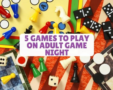 5 Games to Play on Adult Game Night Adult Game Night Party, Adult Game Night, Couples Game Night, Game Night Parties, Fun Card Games, Games Party, Playing Card Games, Adult Party Games, Just A Pinch