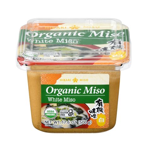 Organic Miso White17.6 oz (500 g) | Hikari Miso White Miso Paste, Braised Greens, Miso Butter, Miso Paste, White Miso, Organic Rice, Baked Tofu, Spaghetti Bolognese, Steamed Vegetables