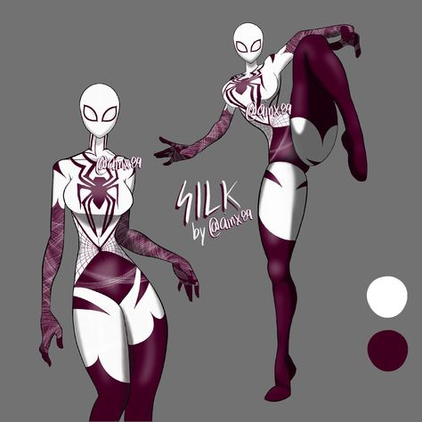 Redesign of my OC! I didn’t like that my last suit didn’t incorporate the logo on the chest like other spider people so I redesigned it. What do we think? Upgrade or downgrade from the other suit I made. Spider Man Outfits Ideas Oc, Spider Woman Suit Ideas, Spider Man Suits Design Female, Spider Suit Ideas, Spiderman Oc Art Suit, Spider Suit Oc, Oc Spiderman Suit, Spider Woman Suit, Spiderwoman Suit