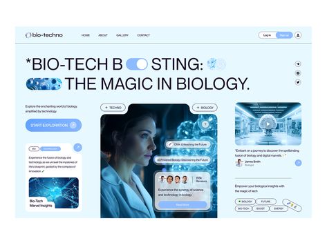 Bio - Tech Landing Page  #webdesign #website #landingpage #ui ux #bio #laboratory #healthcare #biotech #biology #analysis #healthwebsite #design Tech Landing Page, Science Web, 401k, User Experience Design, Experience Design, Landing Page Design, Life Science, User Experience, Page Design