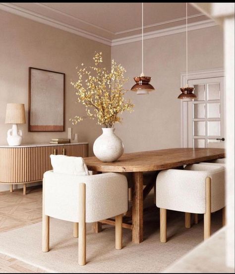 Japandi Lighting, Japandi Dining Room, Japandi Dining, Japandi Furniture, Estilo Japandi, Japandi Home Decor, Japandi Living Room, Taupe Walls, Low Sofa