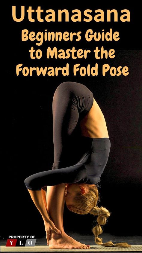 Yoga Poses that can help with a sore back, improve balance, and loosen a stiff back are few but the Forward Fold does it all. #ylo Yoga Yamas, Yoga Forward Fold, Forward Fold Yoga, Sore Back, Super Tips, Different Types Of Yoga, Tight Hamstrings, Poses For Beginners, Forward Fold