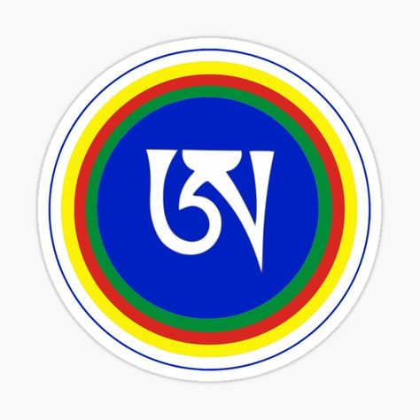 "Dzogchen Meditation Tibetan Letter A Symbol Buddhism" Sticker by Original1977 | Redbubble Design Sticker, A Symbol, Letter A, Buddhism, Sticker Design, Vinyl Decal Stickers, Vinyl Decal, Meditation, Vinyl