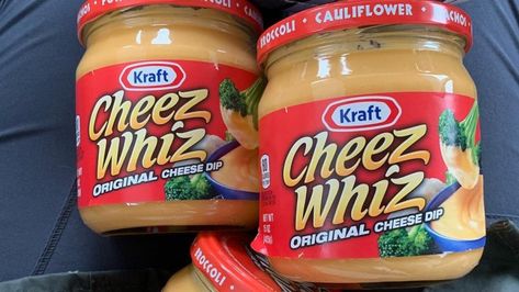 Amid America's golden age of cheese, there are hundreds of varieties of fine fromages in the US. Let's be clear: this article is not about those fine artisanal cheeses. No, this is an ode to Cheese Whiz, that gooey substance that is neither fine nor artisanal... nor even actual cheese. Recipes With Cheese Whiz, Cheeze Wiz Recipes, Recipes Using Cheez Whiz, Cheez Wiz Dip, Cheese Whiz Recipes, Cheez Wiz, Cheese Wiz Dip, Homemade Cheese Whiz, Cheese Wiz