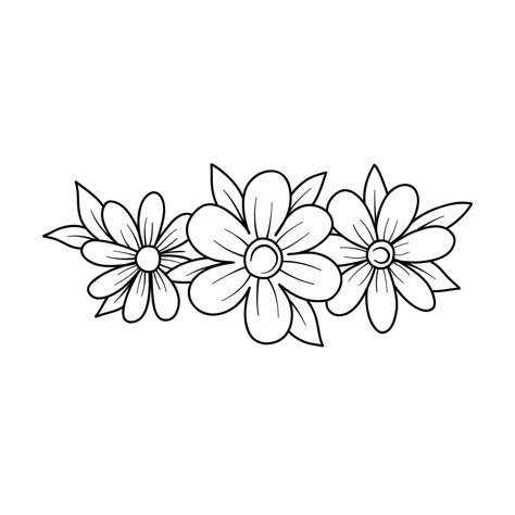 Hand Embroidery Designs Printable, Embroidery Flower Outline, Daisy Outline Drawing, Embroidery Designs Templates, Outline For Embroidery, Hand Embroidery Patterns Free Printable Flowers, Melanie Tattoo, Flower Outline Drawing, Simple Flower Embroidery Designs