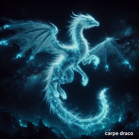 Dragon Patronus Harry Potter, Dragon Patronus Art, Ghost Dragon Art, Dragon Pfp, Patronus Art, Electric Dragon, Ghost Dragon, Night Dragon, Lightning Dragon