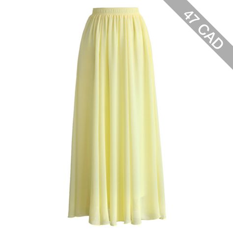 Chicwish Light Yellow Chiffon Maxi Skirt Yellow Long Skirt, Light Yellow Skirt, Rayon Skirt, Chiffon Maxi Skirt, Yellow Skirt, Skirt Long, Chiffon Maxi, Flowy Skirt, Light Yellow