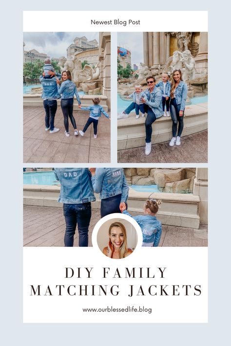 Jean Jacket Family Photos, Bank Check, Cute Patches, Cute Matching, Mom Diy, Hair Cover, Blessed Life, Family Photo Outfits, Family Fashion