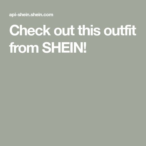 Check out this outfit from SHEIN! Edgy Clothes, Moda Shein, Outfit From Shein, Surprise Birthday Decorations, Outfit Shein, Shein Fits, Shein Finds, Holiday Outfits Summer, Shein Fashion