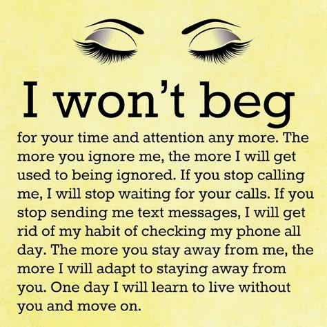 Ignore Quotes, I Won't Beg, Time And Attention, One Day I Will, Ignore Me, Move On, New Generation, One Day, Quotes