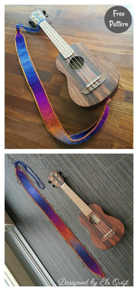 Tunisian Stitch Ukulele strap Free Crochet Pattern Crochet Ukulele, Crochet Guitar Strap Pattern Free, Crochet Guitar Accessories, Crochet Camera Strap Pattern Free, Guitar Strap Diy, Boyfriend Crochet, Guitar Strap Crochet Pattern, Crochet Guitar Strap, Music Crochet