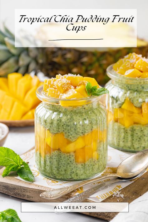 🥭🍍 Brighten up your day with these refreshing Tropical Chia Pudding Fruit Cups! Layers of creamy chia pudding topped with a vibrant mix of tropical fruits like mango, pineapple, and kiwi make for a healthy, delicious, and beautiful treat. Perfect for breakfast, snack, or dessert, these cups are packed with nutrients and flavor. Ready to go in minutes and great for meal prep! 🌟 #ChiaPudding #HealthySnacks #TropicalFruit #MealPrep #VeganRecipes #GlutenFree #BreakfastInspiration Classic Eclair Recipe, Kiwi Breakfast, Mango Chia Pudding, Eclair Recipe, Mango Pudding, Ultimate Breakfast, Fruit Cups, Light Desserts, Frozen Fruit