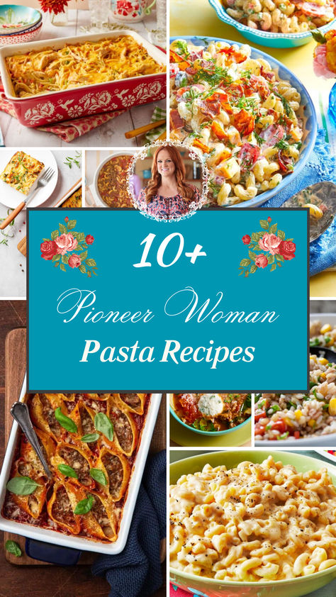 10+ Pioneer Woman Pasta Recipes Pioneer Woman Pasta Recipes, Pioneer Woman Corn Pasta For Two, Pioneer Woman Recipes Dinner Main Courses, Chicken Spaghetti Pioneer Woman, Pioneer Woman Chicken Spaghetti, Pioneer Woman Roasted Pepper Pasta, Pioneer Woman Blt Pasta, Pioneer Woman Pasta Salad, Pioneer Woman Pasta