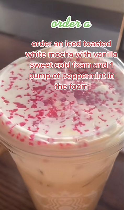 Peppermint Starbucks, Starbucks Christmas Drinks, Starbucks Drink Menu, Starbucks Peppermint Mocha, Starbucks Holiday Drinks, Christmas Drinks Recipes, Starbucks Secret Menu Recipes, Nespresso Recipes, Cold Starbucks Drinks