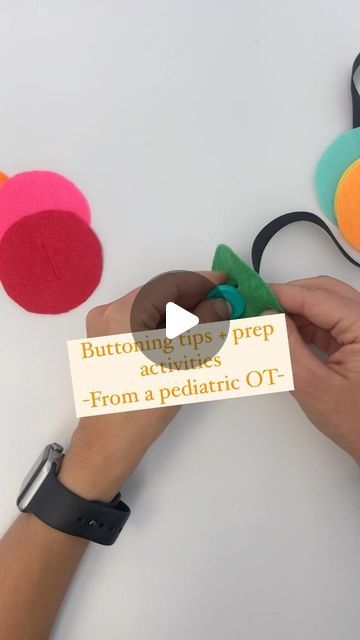 Buttoning Activities For Kids, Adl Activities For Kids, Adl Activity For Kids, Button Activities For Preschool, Buttoning Activities, Preschool Tables, Occupational Therapy Assistant, Felt Shapes, Occupational Therapy Activities