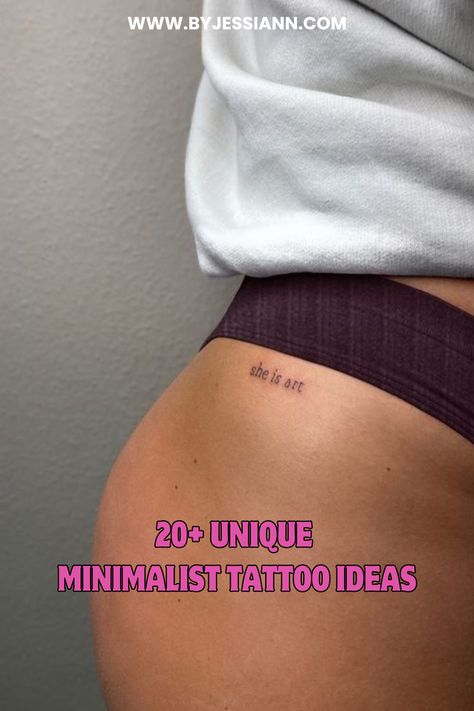 20+ Unique Minimalist Tattoo Ideas - Dainty Minimalist Tattoo Inspo! Best Simple Tattoo For Women, Minimalist Man Tattoo, Tiny Ankle Tattoos For Women, Minimal Tattoo Ideas Women, Unique Minimalist Tattoo Ideas, Upper Buttock Tattoo, Back Of Ankle Tattoos For Women, Minimalist Ankle Tattoo, Small Dainty Tattoos For Women