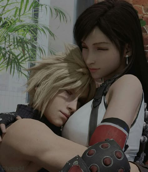 Tifa Cloud, Final Fantasy Vii Cloud, Final Fantasy Cloud, Cloud And Tifa, Final Fantasy Vi, Fantasy Couples, Tifa Lockhart, Final Fantasy Vii Remake, Final Fantasy Art