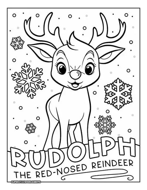 More reindeer coloring pages for Christmas fun! #Reindeer #ChristmasColoring #HolidayFun #ColoringPages #ChristmasActivities Christmas Character Coloring Pages, Rudolph The Red Nosed Reindeer Coloring, Rudolf Coloring Pages, Rudolph The Red Nosed Reindeer Coloring Pages, Christmas Reindeer Coloring Pages, Vintage Christmas Coloring Pages Free Printable, Christmas Coloring Pictures Free Printable, Rudolph Coloring Pages Free Printable, Free Reindeer Printables