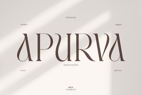 Apurva font includes uppercase letters, numerals, a large range of punctuation. Serif font with modern stylish style. Created for poster, web design, branding, illustrations, badges and some other works. Try before you buy Apurva font for iOS, Android, macOS, or Windows for free, or you can download the full version with a commercial license here. […] Get your free download of the Apurva Font now at FreeFontDL - ... Royalty Free Fonts, Modern Fonts Free, Free Handwritten Fonts, Free Commercial Fonts, Business Fonts, Minimalist Font, Elegant Serif Fonts, Text Logo Design, Free Script Fonts