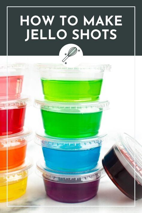 Learn how to make jello shots with boxed, flavored gelatin mix and your favorite alcohol. These easy treats will be a hit at adult parties! Vodka Gummy Worms, Vodka Jello Shots, Easy Shot Recipes, Easy Jello Shots, Margarita Jello, Margarita Jello Shots, Making Jello Shots, Best Jello Shots, Jello Shots Vodka