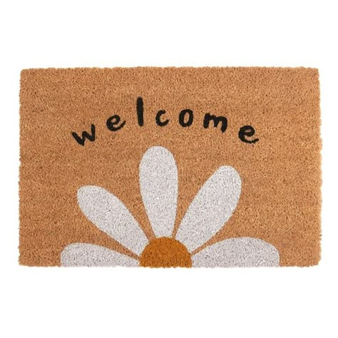 https://kpwstore.co.uk/product/natural-daisy-welcome-doormat/ Craft Day Ideas, Tufting Diy, Fresh As A Daisy, Home Feeling, Broom Handle, Entry Decor, Dream Apartment Decor, Daisy Design, Craft Day