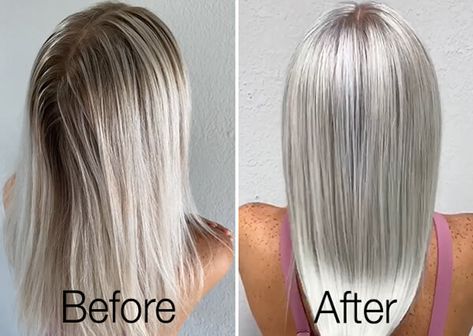 The Ice-Blonde Technique That Delivers Blonde Envy – Joico Joico Toner Formula Blonde, Joico Blonde Formulas, Joico Lumishine Formulas Blonde, Joico Toner Formula, Platinum Blonde Toner, High Lift Hair Color, Redken Color Formulas, How To Bleach Hair, White Hair Toner