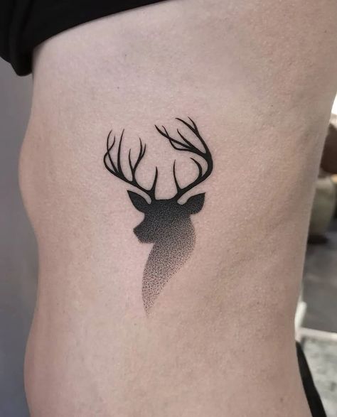 100+ Side Rib Tattoos for Women to Accentuate Curves and Character - 100 Tattoos Small Deer Tattoos For Women, Dear Tattoo Design, Small Deer Tattoo, Deer Tattoo Men, Deer Tattoos For Women, Side Rib Tattoos, Deer Tattoo Design, Reindeer Tattoo, Buck Tattoo