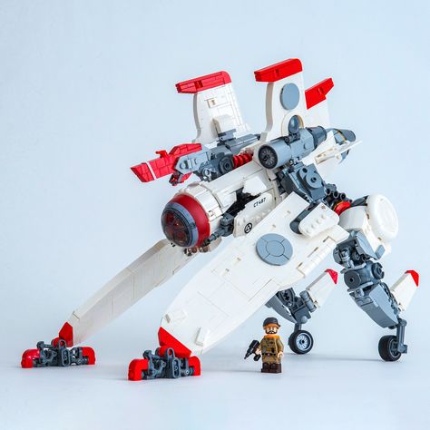 Dieselpunk Mech, Dieselpunk Art, Lego Bots, Lego Decorations, Lego Sculptures, Lego Spaceship, Lego Ship, Lego Custom Minifigures, Awesome Lego