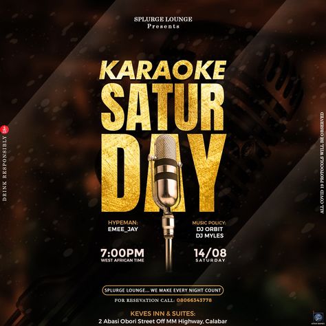 Karaoke Mic untop text Karaoke Flyer Design, Instagram Post Design, Earth Poster, Free Psd Flyer Templates, Social Media Art, Party Flyers, Music Flyer, Psd Flyer Templates, Flyer Ideas