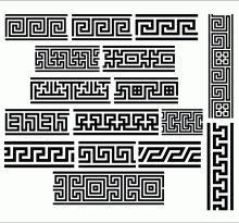 Ancient Greek key patterns Ancient Greece Lessons, Ancient Greece Projects, Ancient Greece Architecture, Ancient Greece For Kids, Ancient Greece Fashion, Ancient Greece Mythology, Ancient Greece History, Ancient Greece Aesthetic, Greek Symbol