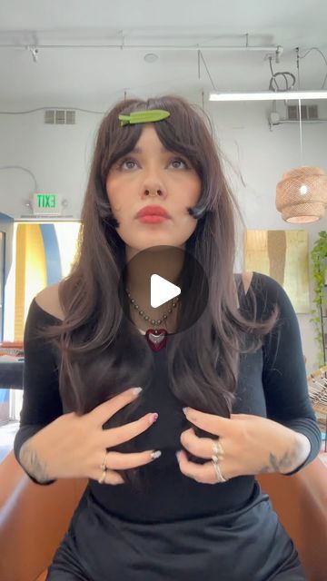 Piecy Bangs With Long Hair, French Fringe Bangs Long Hair, Micro Bangs With Long Hair, Bangs With Wavy Hair, 70s Inspired Hair, Shag Bangs, Cher Hair, French Fringe, 60’s Hair